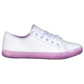 SHELOVET Sneakers Con Suola Viola bianca