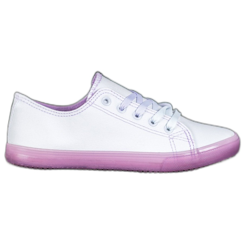 SHELOVET Sneakers Con Suola Viola bianca