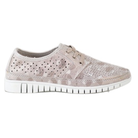 Kylie Scarpe brogue in pelle sulla piattaforma multicolore grigio
