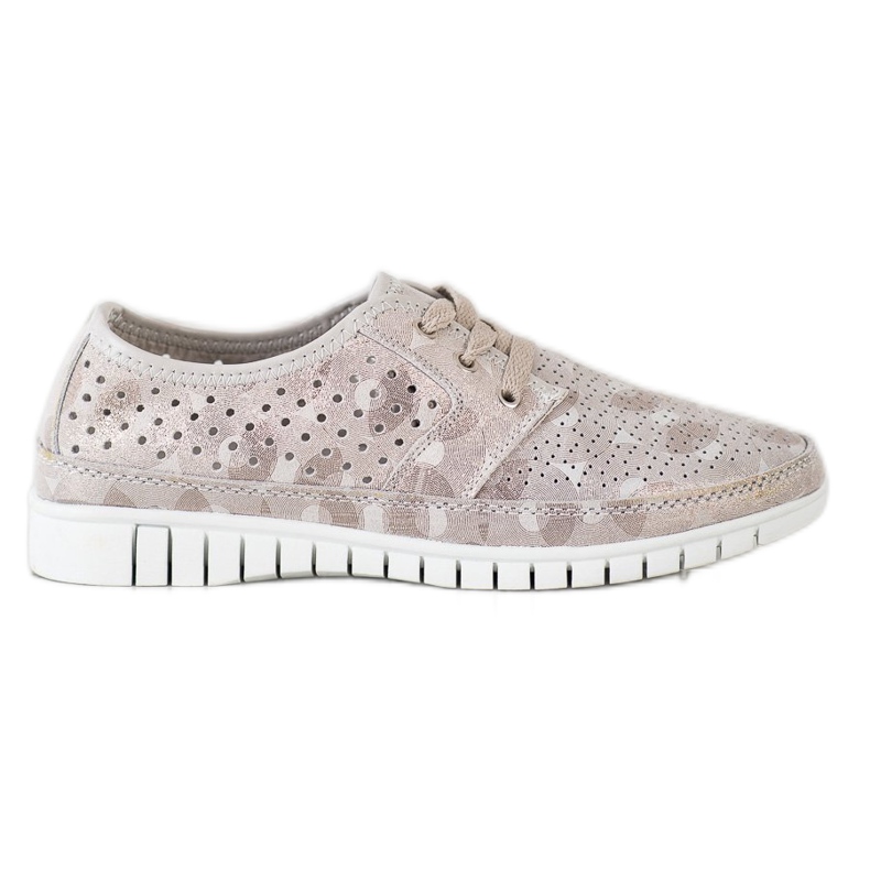 Kylie Scarpe brogue in pelle sulla piattaforma multicolore grigio