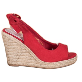 Goodin Sandali espadrillas allacciati rosso