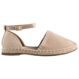 Goodin Espadrillas Beige Con Camoscio