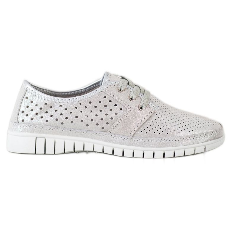 Kylie Scarpe brogue in pelle sulla piattaforma grigio