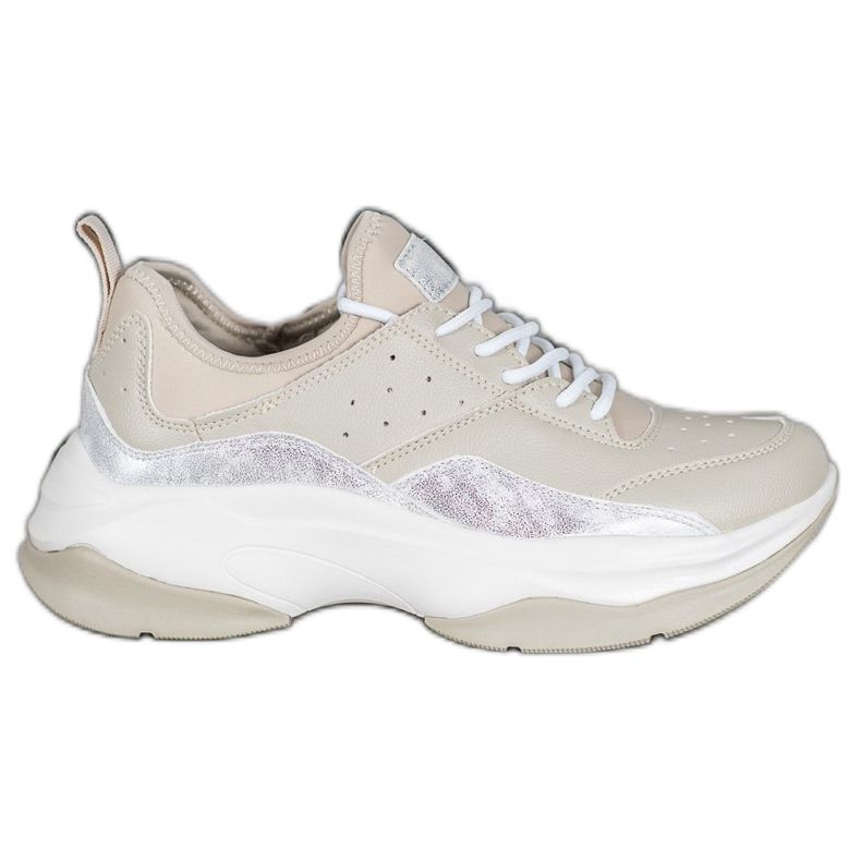 Kylie Sneakers comode sulla piattaforma beige grigio