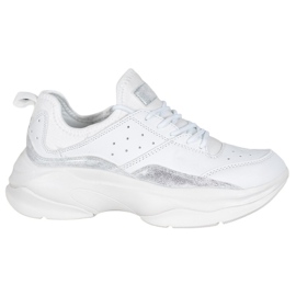 Kylie Sneakers comode sulla piattaforma bianca grigio