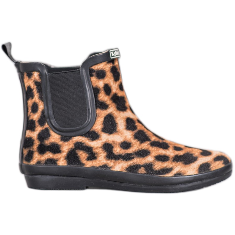 Kylie Stivali in pelle scamosciata con stampa leopardata marrone nero