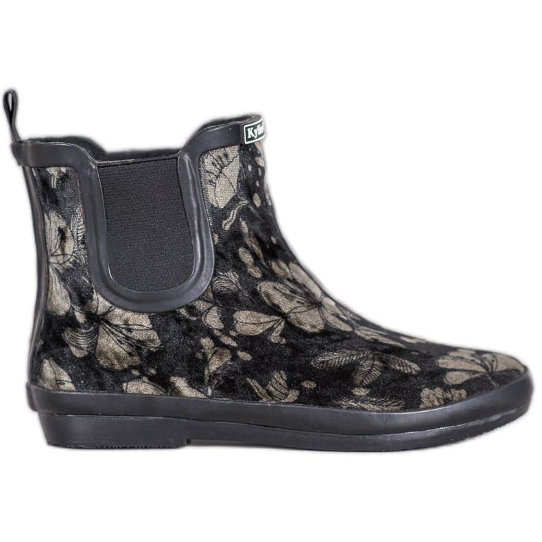 Kylie Stivali in pelle scamosciata con fiori nero