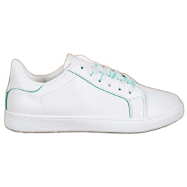 SHELOVET Scarpe super sportive bianca verde