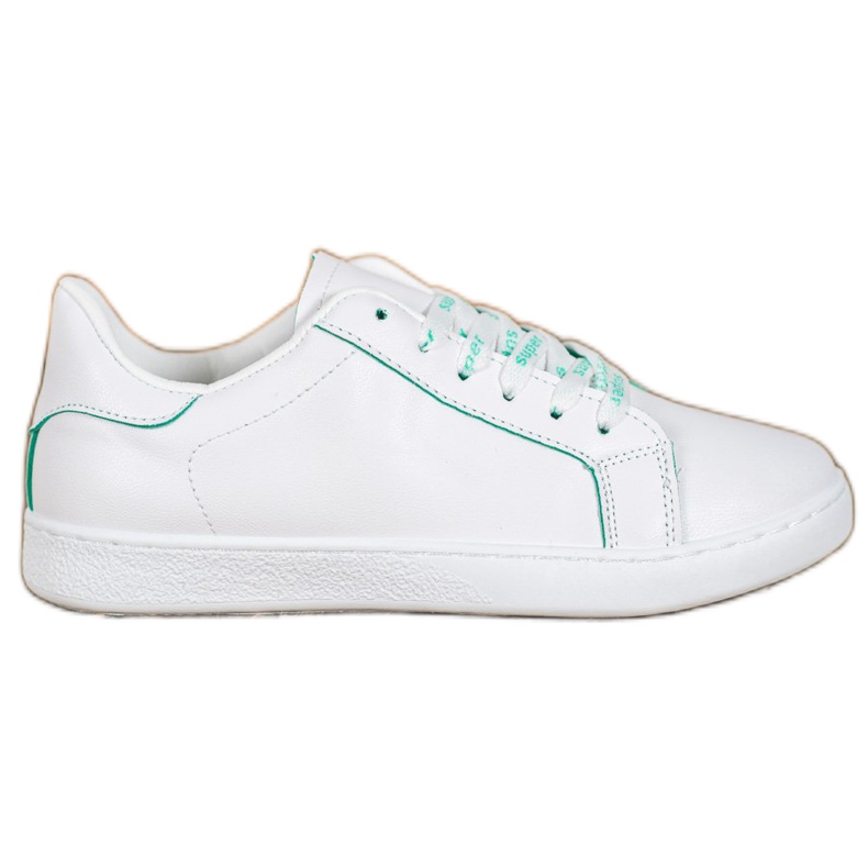 SHELOVET Scarpe super sportive bianca verde