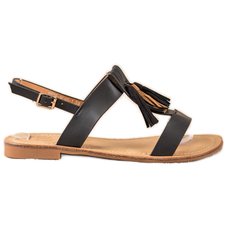Small Swan Sandali Classici Con Frange nero