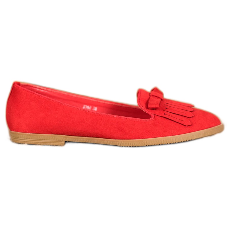 Coura Signori classici in pelle scamosciata rosso