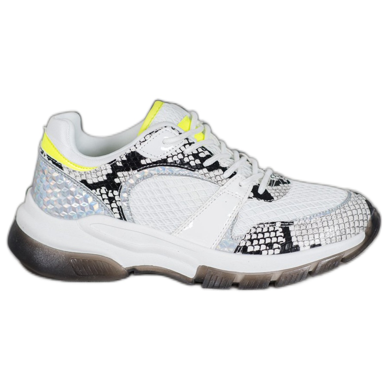 Kylie Comode sneakers con stampa serpente bianca multicolore