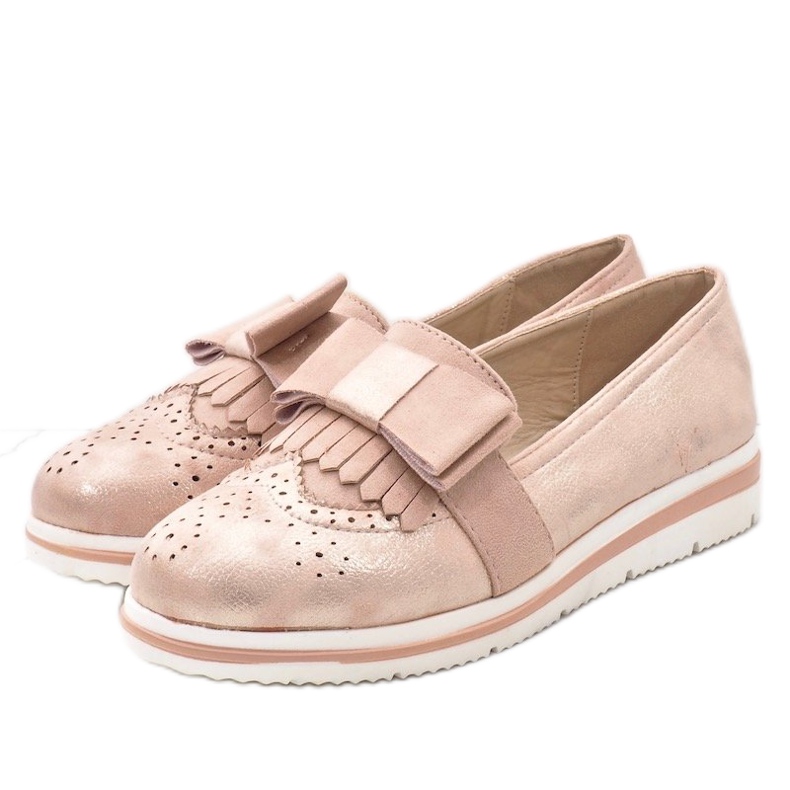 Scarpe rosa opache sulla zeppa YT-8