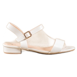 Small Swan Sandali con tacco basso bianco