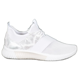 SHELOVET Scarpe sportive con elastico bianca