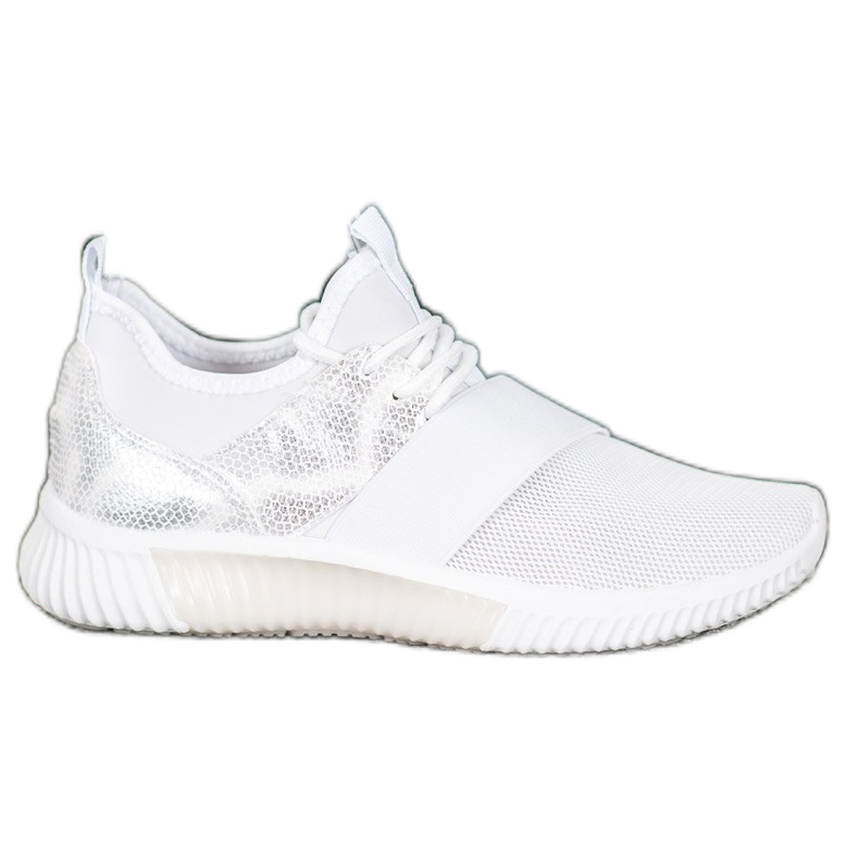 SHELOVET Scarpe sportive con elastico bianca