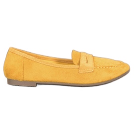 SHELOVET Mocassini casual in pelle scamosciata giallo