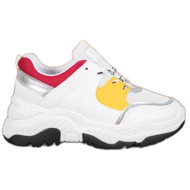 SHELOVET Sneakers allacciate alla moda bianco