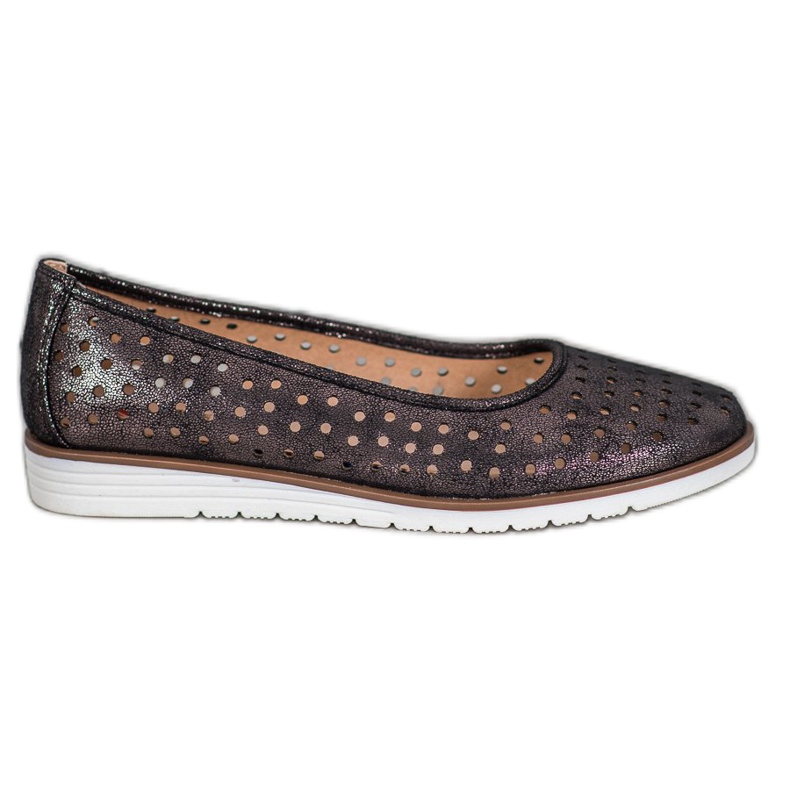 Kylie Ballerine traforate con glitter marrone