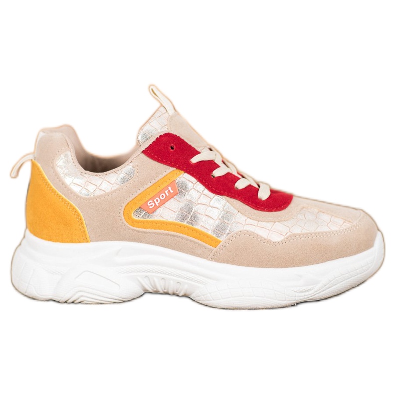 SHELOVET Sneakers sportive in pelle scamosciata multicolore