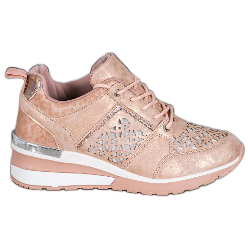 Kylie Sneakers Con Motivo Traforato marrone rosa
