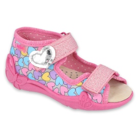 Scarpe per bambini gialle Befado 342P014 rosa