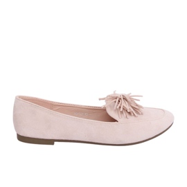 Mocassini da donna beige e rosa 99-72A Beige