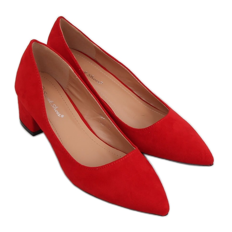 Décolleté tacco basso rosso 3837 Rosso