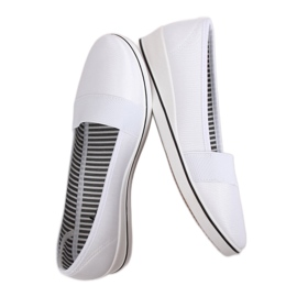 Ballerine con zeppa bianche S81B001 Bianco bianca