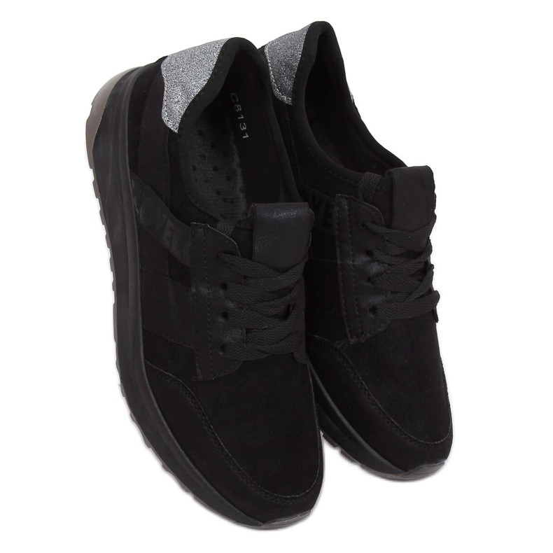 Scarpe sportive nere C8131 Negro nero