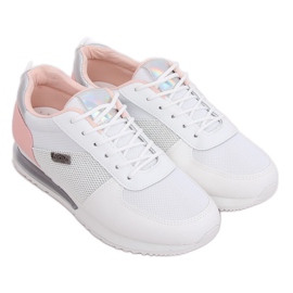 Scarpe sportive da donna bianche e rosa C013 Blanco bianca