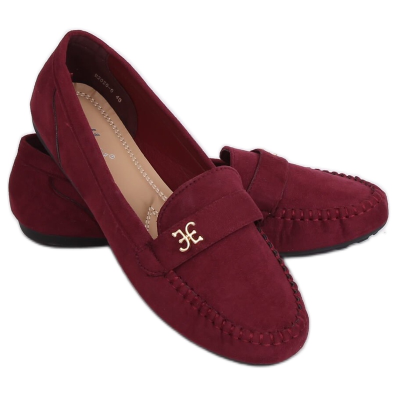 Mocassini donna bordeaux B2020 Wine rosso