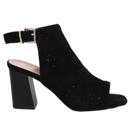Décolleté nere open toe 3015 Black nero