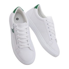 Sneakers da donna bianche BY-231 BIANCO/VERDE bianca