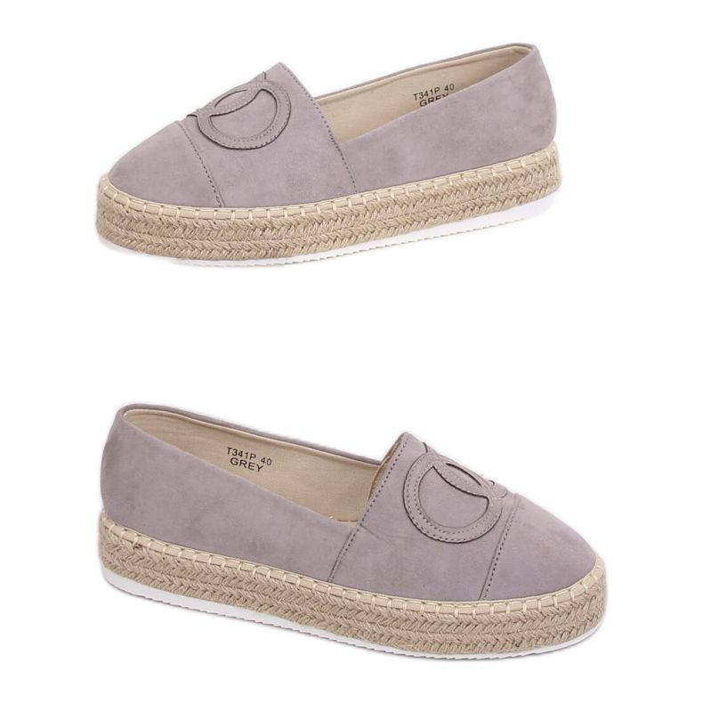 Espadrillas grigie da donna T341P Grigio