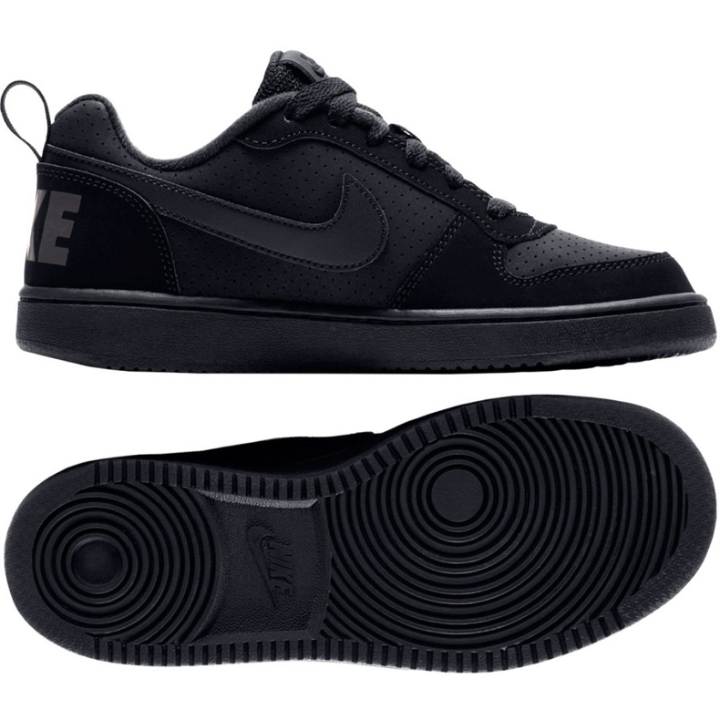 Nike Court Borough Low Gs 839985 001 nero