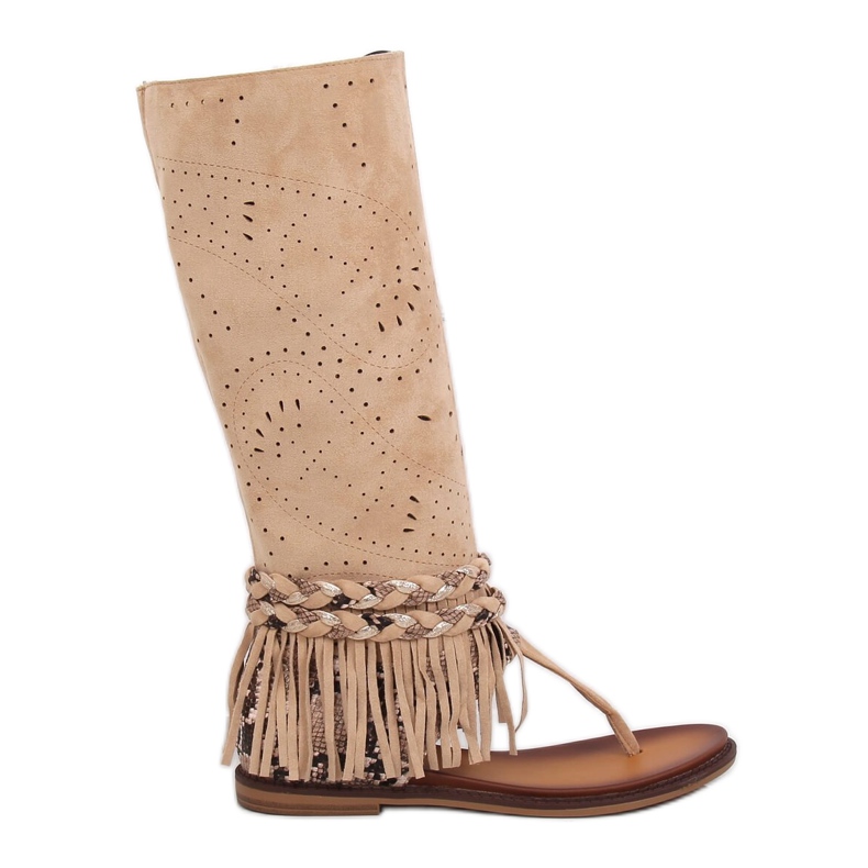 Infradito Boho con tomaia beige NS130P Beige