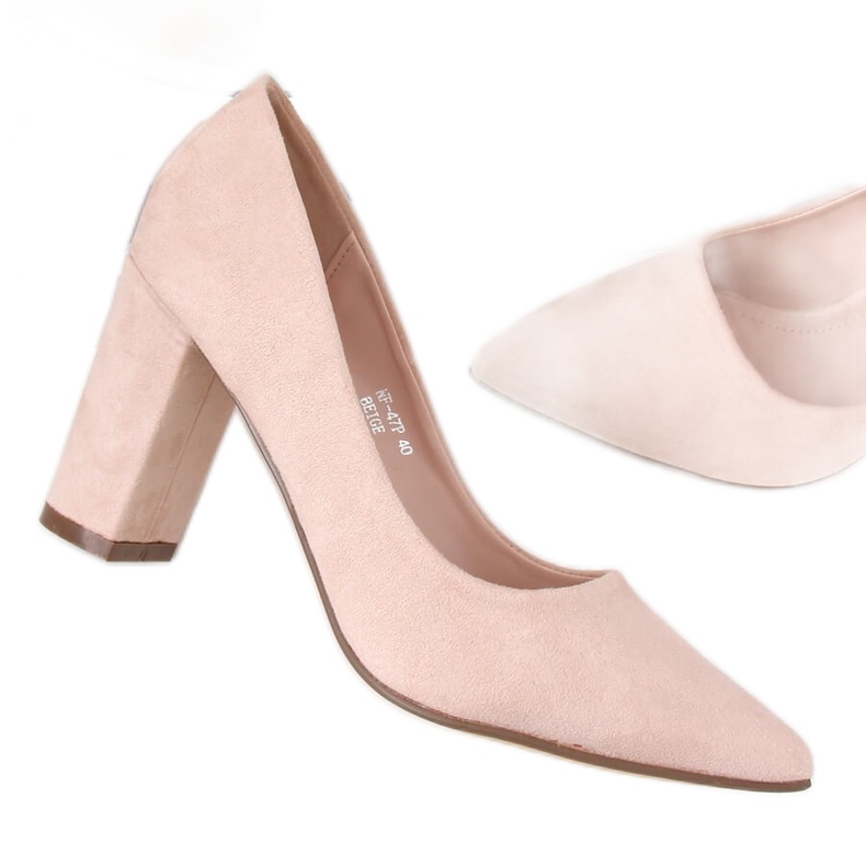 Décolleté sul palo beige NF-47P Beige