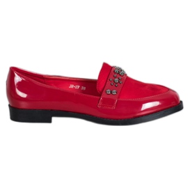SHELOVET Mocassini laccati rosso