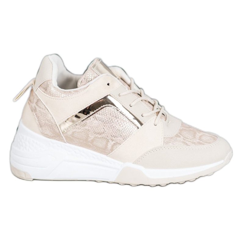 SHELOVET Scarpe da ginnastica con zeppa marrone