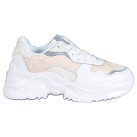 SHELOVET Scarpe da ginnastica leggere bianco