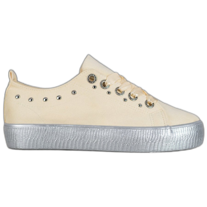 SHELOVET Sneakers in pelle scamosciata giallo