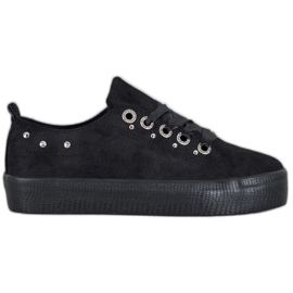 SHELOVET Sneakers in pelle scamosciata nero