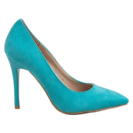 R'S Tacchi in pelle scamosciata blu