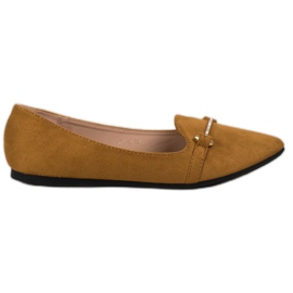 SHELOVET Ballerina In Spitz marrone