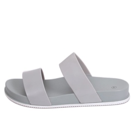 Grigio CK66P Pantofole grigie con strisce di gomma