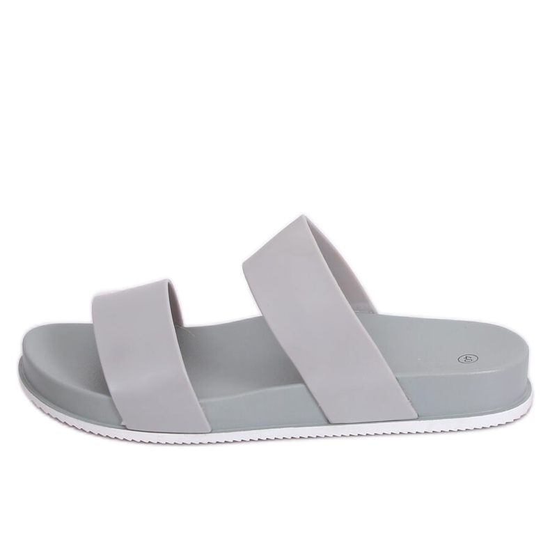 Grigio CK66P Pantofole grigie con strisce di gomma