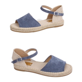 BB28P Espadrillas taglio blu marrone