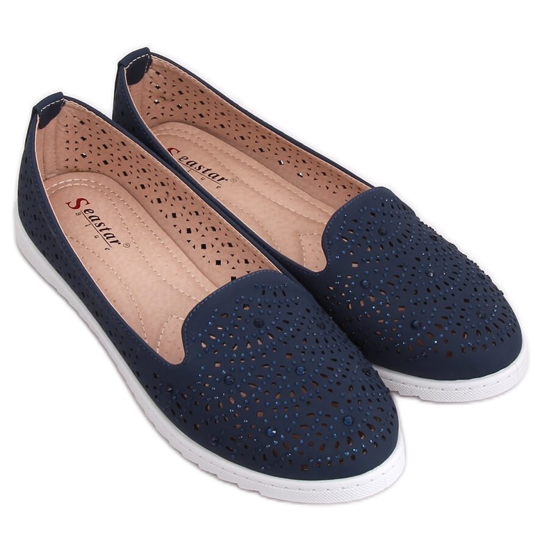 ZA05P Signori traforati blu blu navy