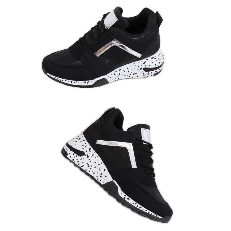 Scarpe sportive nere nere C131 Negro nero